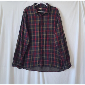 Carbon2Cobalt Mens Effortlessly Cool Red Blue Yellow Plaid Button Down Shirt XL